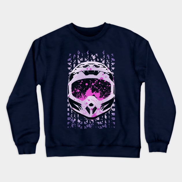 Graphic Dirt Bike Helmet Crewneck Sweatshirt by TMBTM